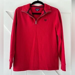 Men’s Chaps Red quarter zip pull over sweatshirt